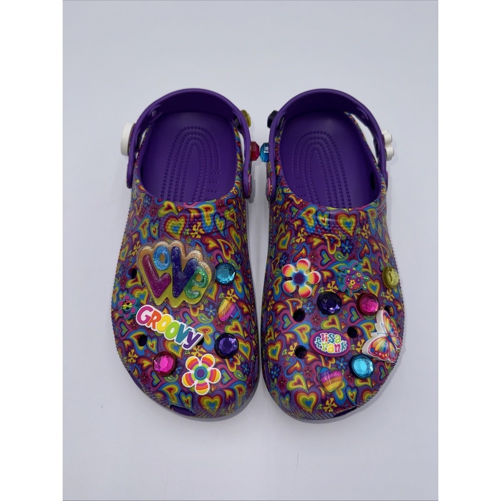 Limited Edition Lisa Frank Purple Groovy Crocs Womens Size 10 Mens Size 8 Y2K